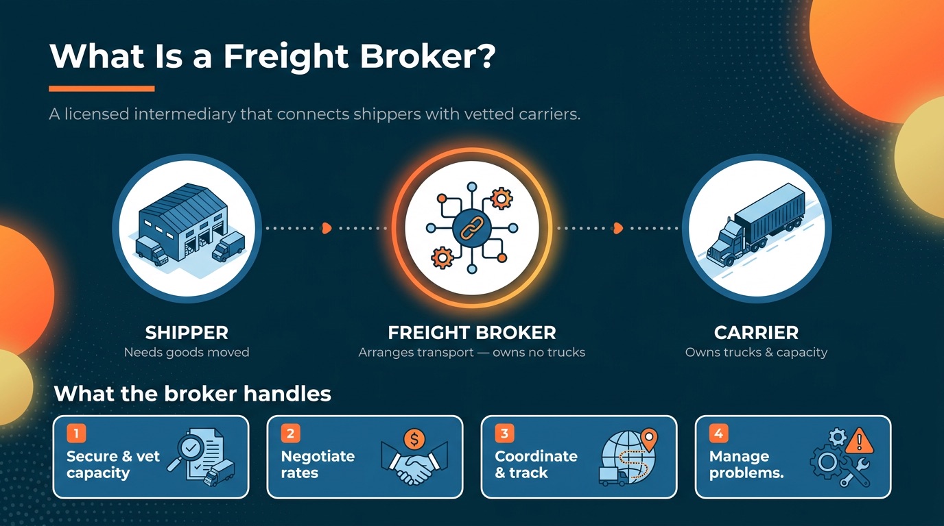 What Is a Freight Broker Infographic